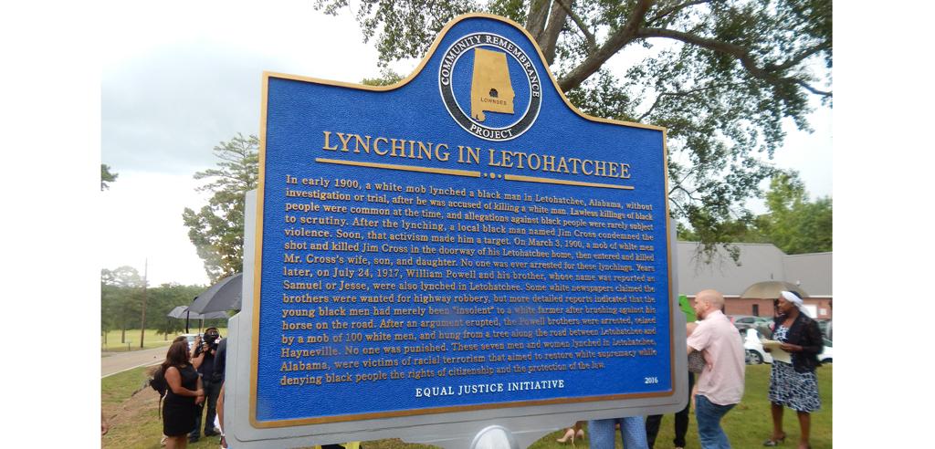 eji dedicates marker to commemorate lynchings in letohatchee alabama eji dedicates marker to commemorate