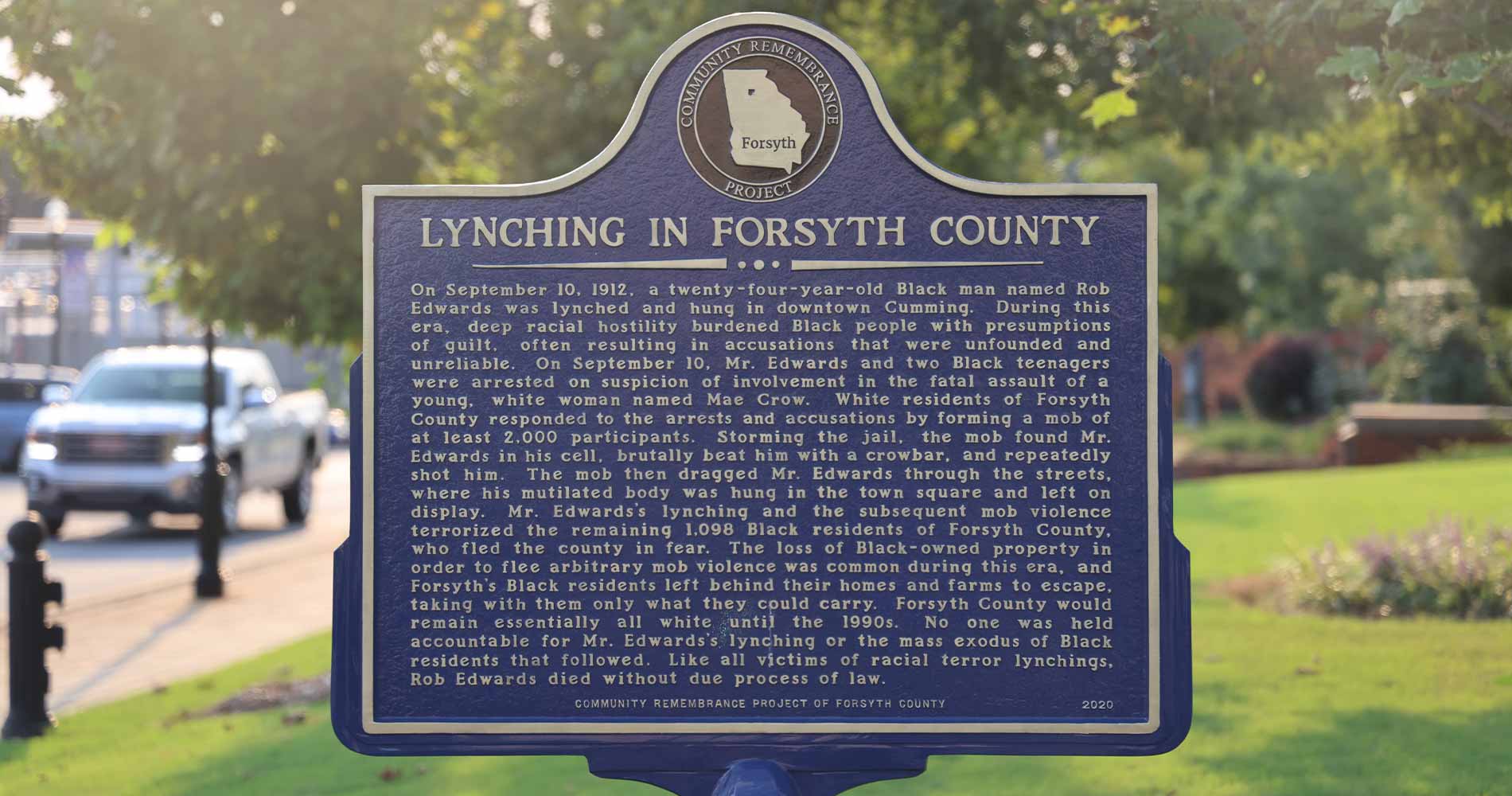 EJI Partners with Community to Memorialize Lynching Victims in Forsyth