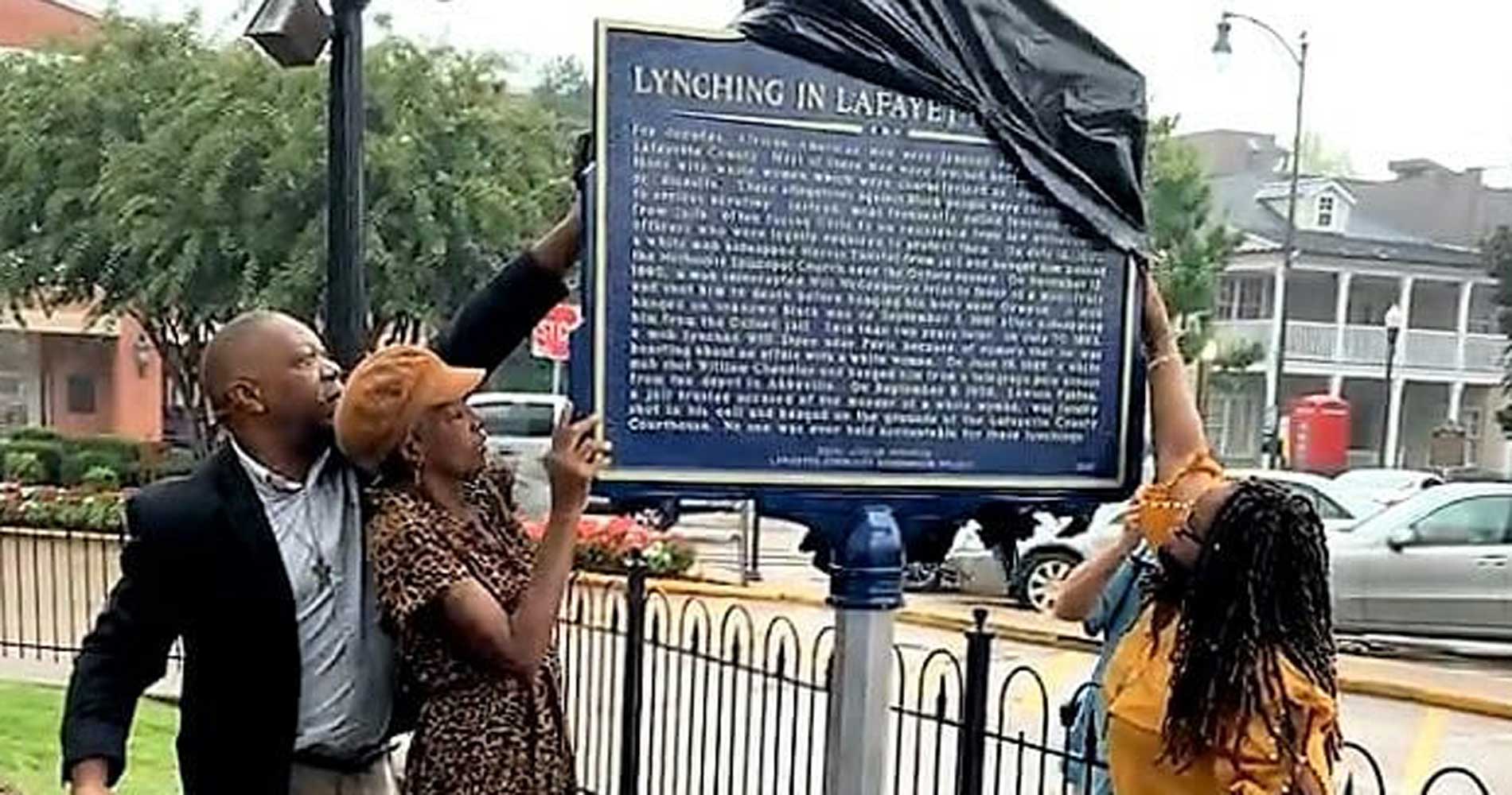 Marker Unveiled on Courthouse Lawn in Lafayette County, Mississippi
