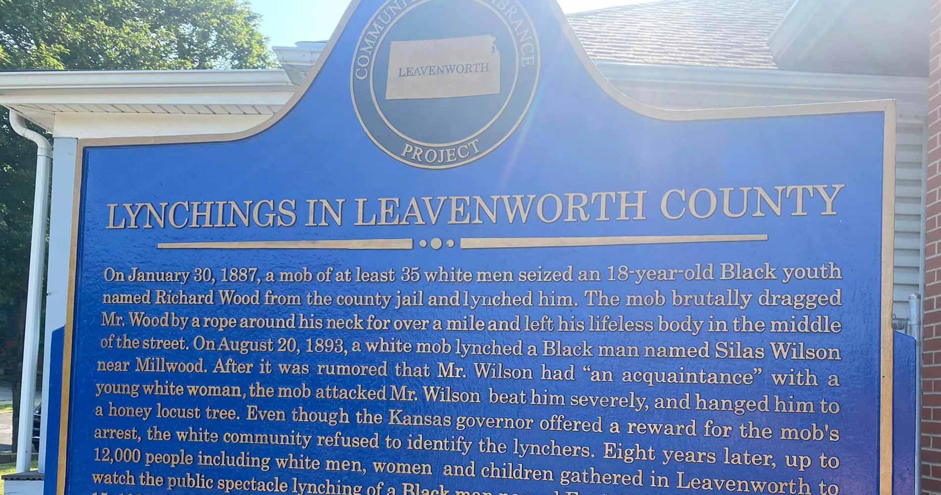 Community Dedicates Historical Marker in Leavenworth, Kansas