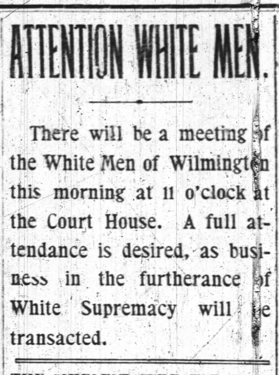 The Wilmington Massacre of 1898