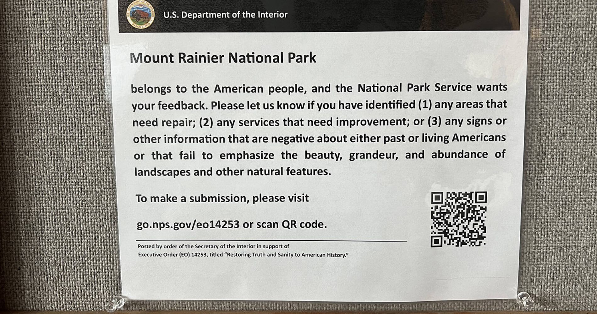 National Parks Visitors Vehemently Opposed to Erasing Our History